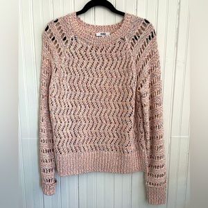 Women’s BB Dakota Steve Madden Multi Colored Zig Zag Crochet Knit Sweater Size L